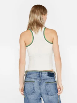 Crochet Trim Tank -- Blanc -Elegant Wear Store 3 LWTS2015 BLANC FRSU23EC WOMENS DAY 03 1008HR