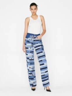 Atelier Patchwork Le Jane -- Indigo Tile -Elegant Wear Store APJ727 INDIGOTILE FRSP23EC II WOMENS DAY 02 0060HR