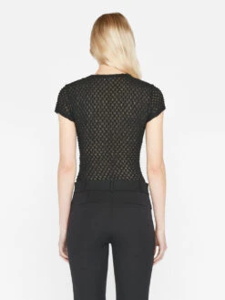 Mesh Lace Baby Tee -- Noir -Elegant Wear Store F23CCH01 NOIR 0327