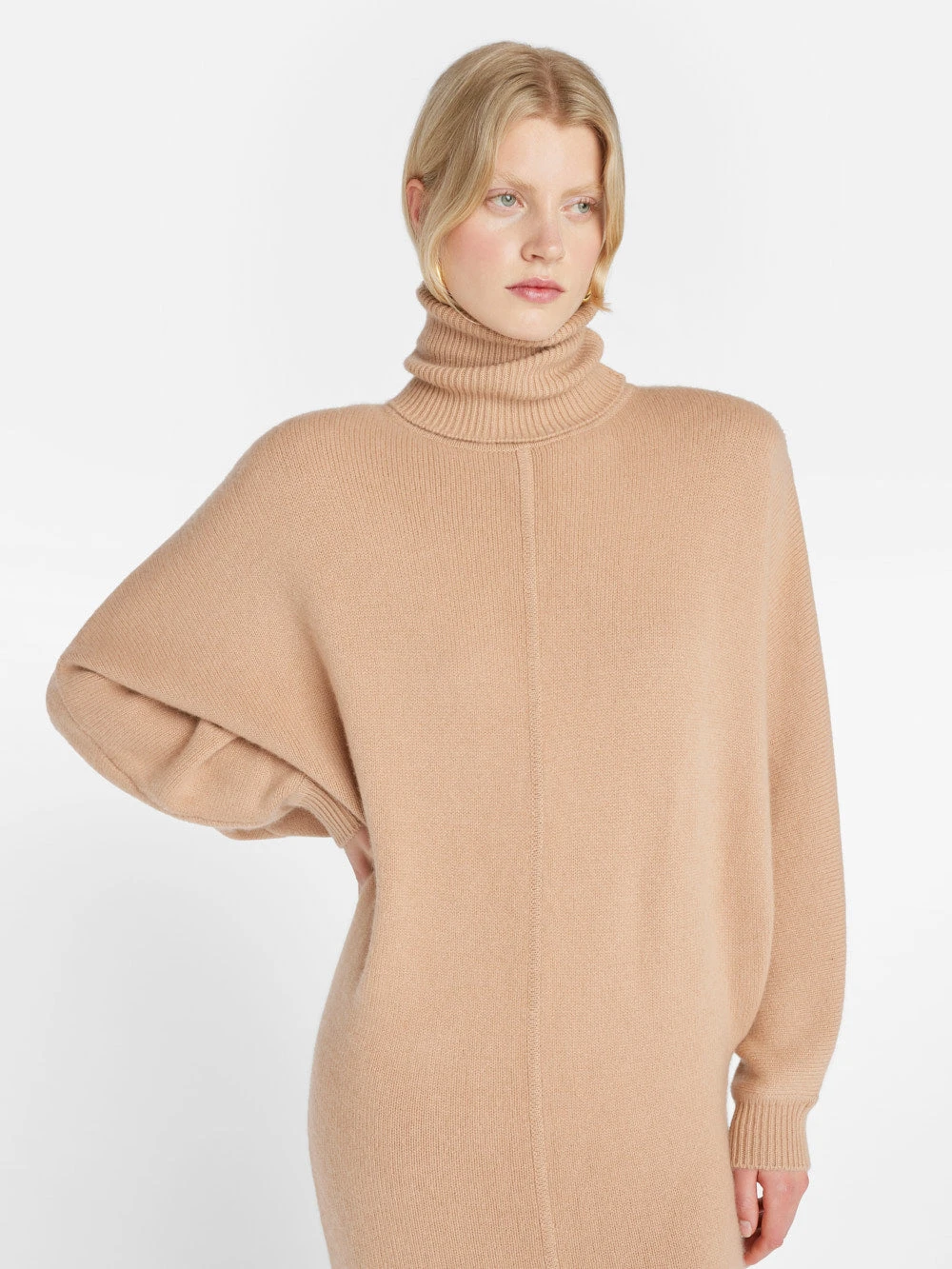 Long Cashmere Dolman Dress -- Blush 7 Long Cashmere Dolman Dress -- Blush - Image 5