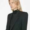 Double Breasted Slim Blazer -- Noir -Elegant Wear Store F23HBZ03 NOIR 0514