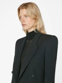 Double Breasted Slim Blazer -- Noir
