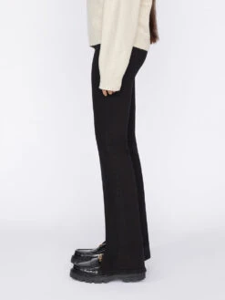 The Jetset Slit Flare -- Sheen Noir -Elegant Wear Store JSFLFS631 SHEEN NOIR 0303