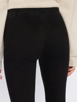 The Jetset Slit Flare -- Sheen Noir -Elegant Wear Store JSFLFS631 SHEEN NOIR 0318