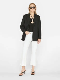 Le Crop Flare Mini Slits -- Blanc -Elegant Wear Store LCFMS790 BLANC FRSU23EC WOMENS DAY 03 1391HR