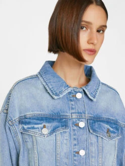 Le Cropped Oversized Jacket -- Open Air 12 Le Cropped Oversized Jacket -- Open Air -Elegant Wear Store LCOJKFP727 OPENAIR FRSP23EC WOMENS DAY 02 0043HR