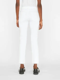Le High Straight Cascade Hem -- Blanc -Elegant Wear Store LHSTCH790 BLANC FRSU23EC WOMENS DAY 05 0444LR