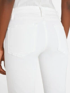 Le High Straight Cascade Hem -- Blanc -Elegant Wear Store LHSTCH790 BLANC FRSU23EC WOMENS DAY 05 0448HR