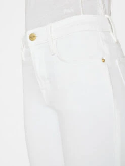 Le High Straight Cascade Hem -- Blanc -Elegant Wear Store LHSTCH790 BLANC FRSU23EC WOMENS DAY 05 0452HR