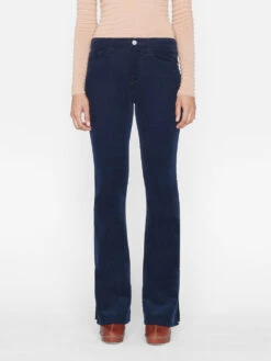 Le Mini Boot Slit Corduroy -- Navy -Elegant Wear Store LMBOS820 NAVY 1251