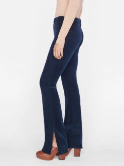 Le Mini Boot Slit Corduroy -- Navy -Elegant Wear Store LMBOS820 NAVY 1255