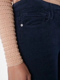 Le Mini Boot Slit Corduroy -- Navy -Elegant Wear Store LMBOS820 NAVY 1265