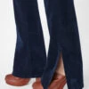 Le Mini Boot Slit Corduroy -- Navy -Elegant Wear Store LMBOS820 NAVY 1267