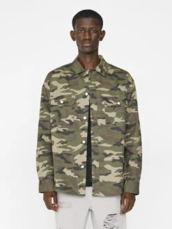Camo Jacket -- Camo/Noir -Elegant Wear Store LMJK0188 CAMO NOIR FRSP23EC MENS DAY 03 0003HR