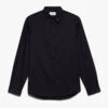 Classic Poplin Shirt -- Noir 1 Classic Poplin Shirt -- Noir -Elegant Wear Store LMSH0384 NOIR
