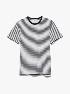 FRAME Stripe Tee -- Blanc/Noir