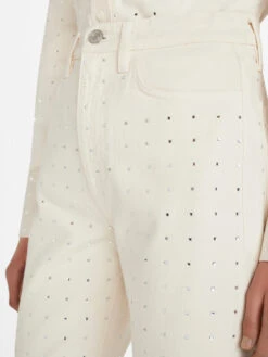 Rhinestone Le Jane Crop -- Bone -Elegant Wear Store LRJNC728 BONE FRSU23EC II WOMENS DAY 02 0253HR