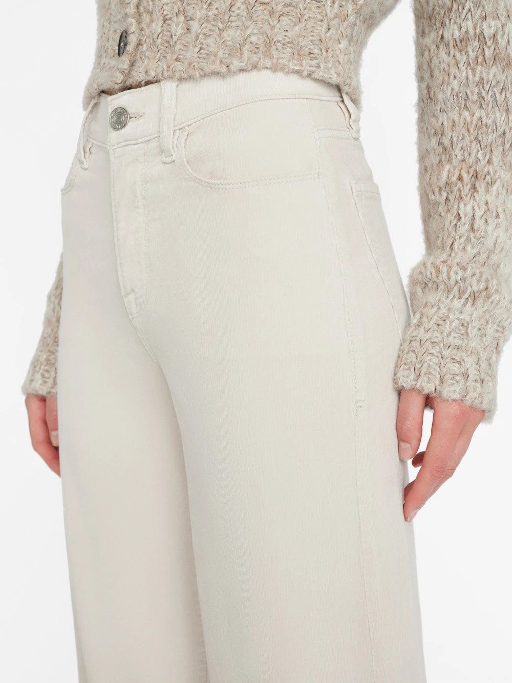 Le Slim Palazzo Corduroy -- Bone 5 Le Slim Palazzo Corduroy -- Bone - Image 3