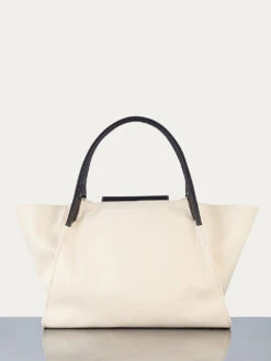 Le Canvas Trapeze Tote -- Canvas/Noir -Elegant Wear Store LWAX0511 CNNO 3copy