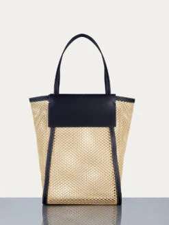 Le Market Shopper -- Natural/Noir -Elegant Wear Store LWAX510 NANR 3copy