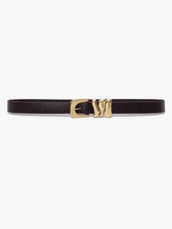 Organic Shape Tri Keeper Belt -- Dark Chocolate