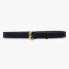 Timeless Buckle Belt -- Noir/Gold -Elegant Wear Store LWBT0332 NOIRW ANTIQUEGOLD 2 3