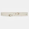 Double Strap Waist Belt -- Bone -Elegant Wear Store LWBT0348 BONE