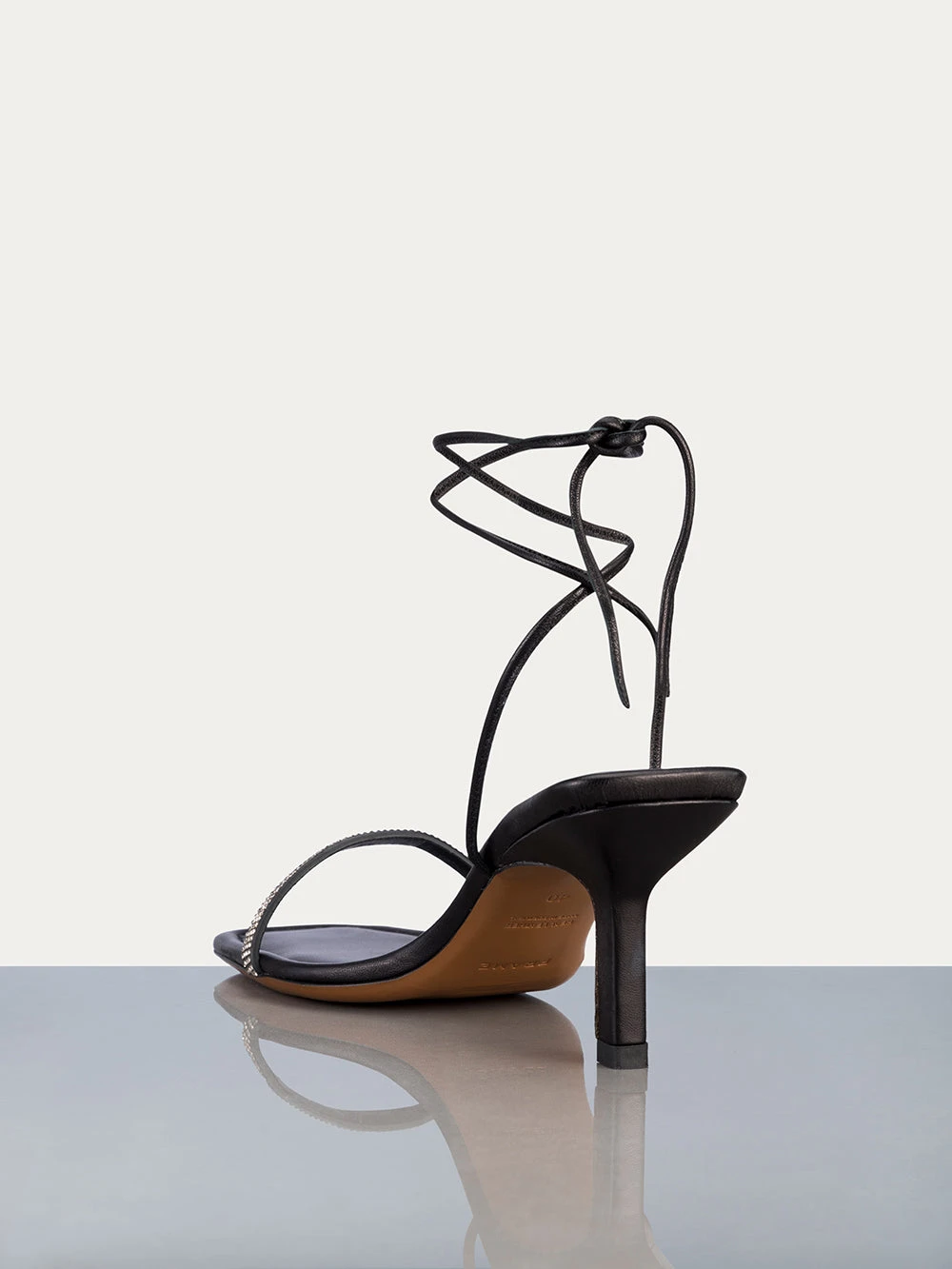 Le Ozzie Lace Up Sandal -- Noir/Silver 5 Le Ozzie Lace Up Sandal -- Noir/Silver - Image 3