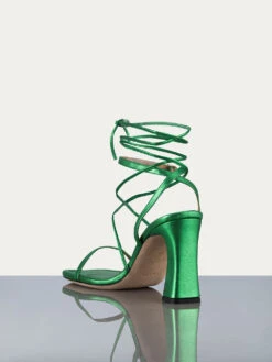 Le Ramona Heel -- Bright Peridot Metallic -Elegant Wear Store LWFT0356 BPMT 2
