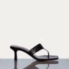 Le Casimere Thong Sandal -- Noir -Elegant Wear Store LWFT0371 NOIRcopy