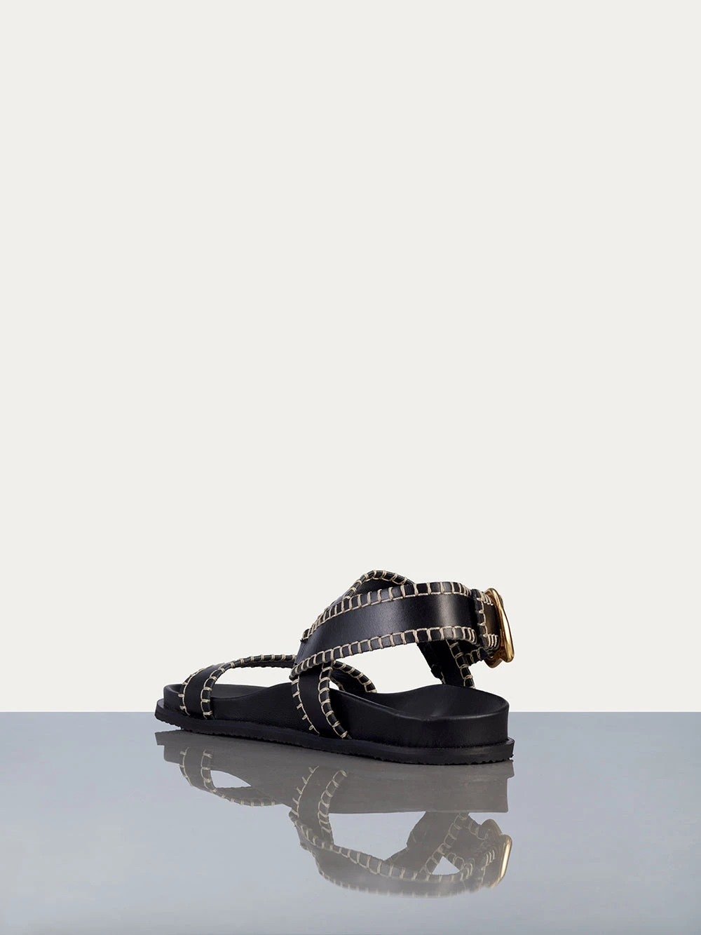 Le Marcel Sandal -- Noir 4 Le Marcel Sandal -- Noir - Image 3