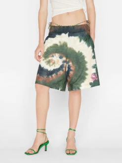 Tie Dye Basketball Shorts -- Fatigue Multi -Elegant Wear Store LWKB0355 FATIGUE MULTI FRSU23EC WOMENS DAY 03 1032HR