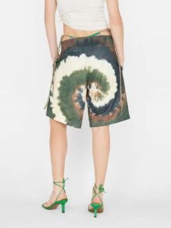 Tie Dye Basketball Shorts -- Fatigue Multi -Elegant Wear Store LWKB0355 FATIGUE MULTI FRSU23EC WOMENS DAY 03 1060HR