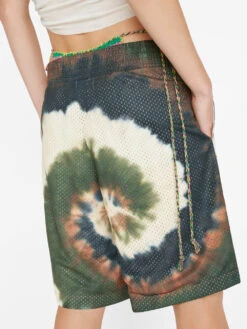 Tie Dye Basketball Shorts -- Fatigue Multi -Elegant Wear Store LWKB0355 FATIGUE MULTI FRSU23EC WOMENS DAY 03 1063HR
