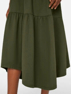 Gathered Seam Knit Dress -- Fatigue -Elegant Wear Store LWKD0456 FATIGUE FRSU23EC WOMENS DAY 04 0885HR