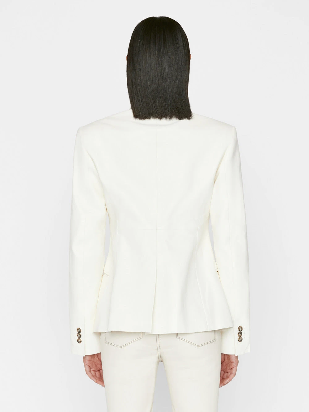 The Femme Leather Blazer -- Bone 9 The Femme Leather Blazer -- Bone - Image 7