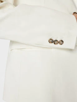 The Femme Leather Blazer -- Bone 13 The Femme Leather Blazer -- Bone -Elegant Wear Store LWLT0666 BONE FRSP23EC II WOMENS DAY 01 0056HR