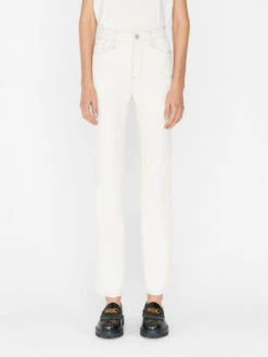 Leather Le Super High Straight -- Bone