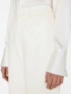 Wide Leg Crop Leather Trouser -- Bone 10 Wide Leg Crop Leather Trouser -- Bone -Elegant Wear Store LWLT0692 BONE FRSU23EC II WOMENS DAY 02 1394HR