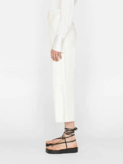 Wide Leg Crop Leather Trouser -- Bone 12 Wide Leg Crop Leather Trouser -- Bone -Elegant Wear Store LWLT0692 BONE FRSU23EC II WOMENS DAY 02 1397HR