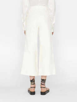 Wide Leg Crop Leather Trouser -- Bone 13 Wide Leg Crop Leather Trouser -- Bone -Elegant Wear Store LWLT0692 BONE FRSU23EC II WOMENS DAY 02 1412HR