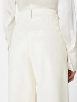 Wide Leg Crop Leather Trouser -- Bone 11 Wide Leg Crop Leather Trouser -- Bone -Elegant Wear Store LWLT0692 BONE FRSU23EC II WOMENS DAY 02 1415HR