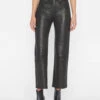 Le Jane Crop Leather -- Noir -Elegant Wear Store LWLT0705 NOIR 1108