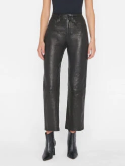Le Jane Crop Leather -- Noir