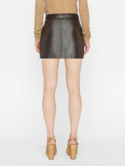 Leather Mini Skirt -- Espresso 13 Leather Mini Skirt -- Espresso -Elegant Wear Store LWLT0707 ESPRESSO 0968