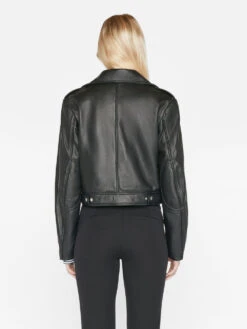 Moto Leather Jacket -- Noir -Elegant Wear Store LWLT0708 NOIR 0281