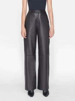 Featured Products 15 High Rise Relaxed Leather Trouser -- Noir
