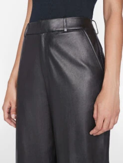 High Rise Relaxed Leather Trouser -- Noir 12 High Rise Relaxed Leather Trouser -- Noir -Elegant Wear Store LWLT0712 NOIR 1035
