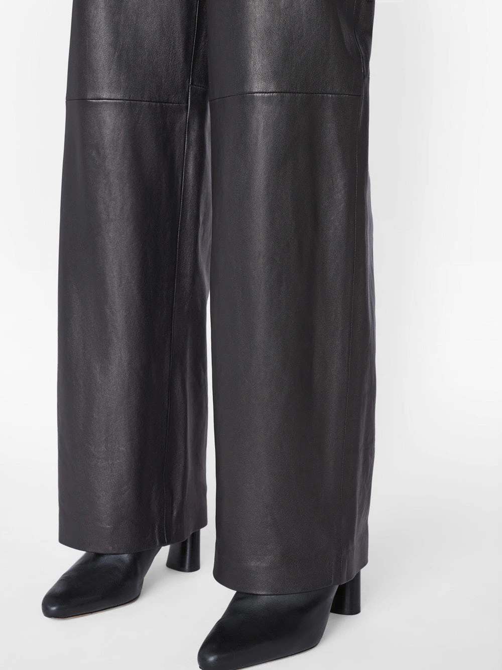 High Rise Relaxed Leather Trouser -- Noir 5 High Rise Relaxed Leather Trouser -- Noir - Image 3