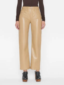 Featured Products 21 Recycled Leather Le Jane Crop -- Light Camel